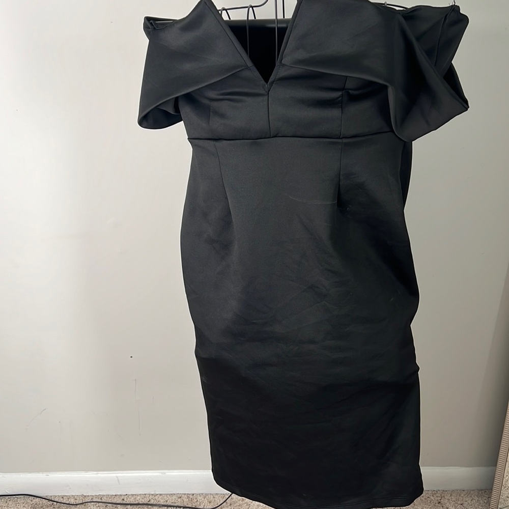 Black off the shoulder dress